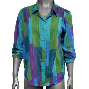 Bon Worth 2 Pc Look Button Blouse & Cami Set